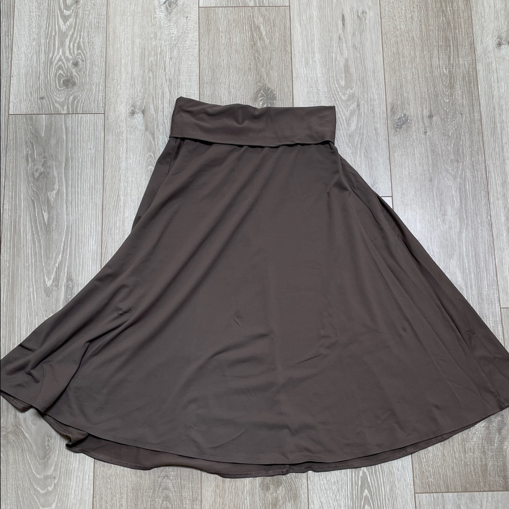 Patagonia Taupe Maxi Skirt with Fold-Over Waistband